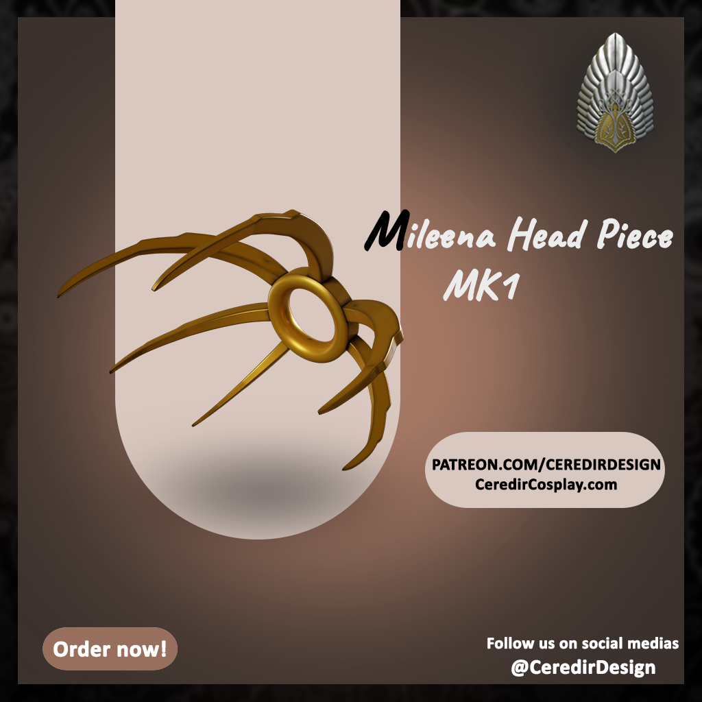 Mileena Head Piece Mortal Kombat 3d digital DL