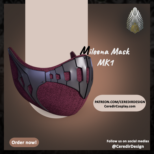 Mortal Kombat Mileena Mask 3D DIGITAL DOWNLOAD