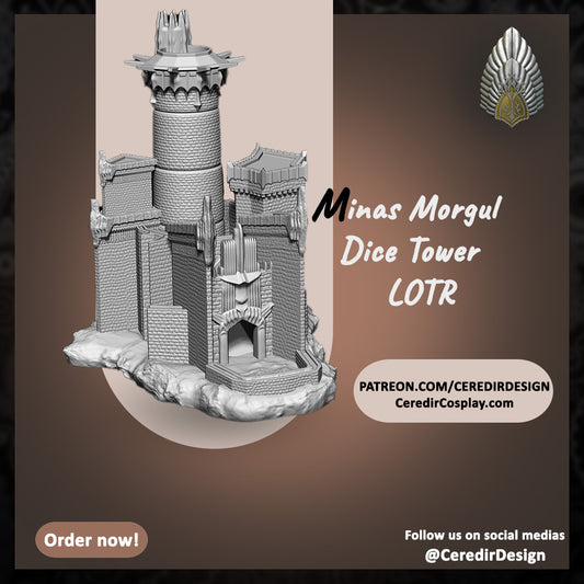 Minas Morgul Dice tower lord of the rings 3D DIGITAL DL