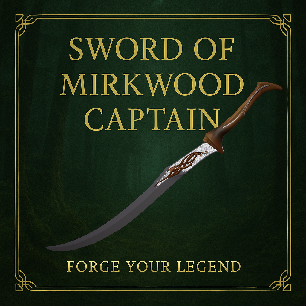 Mirkwood Elves Captain Sword lord of the rings 3D DIGITAL DOWNLOAD