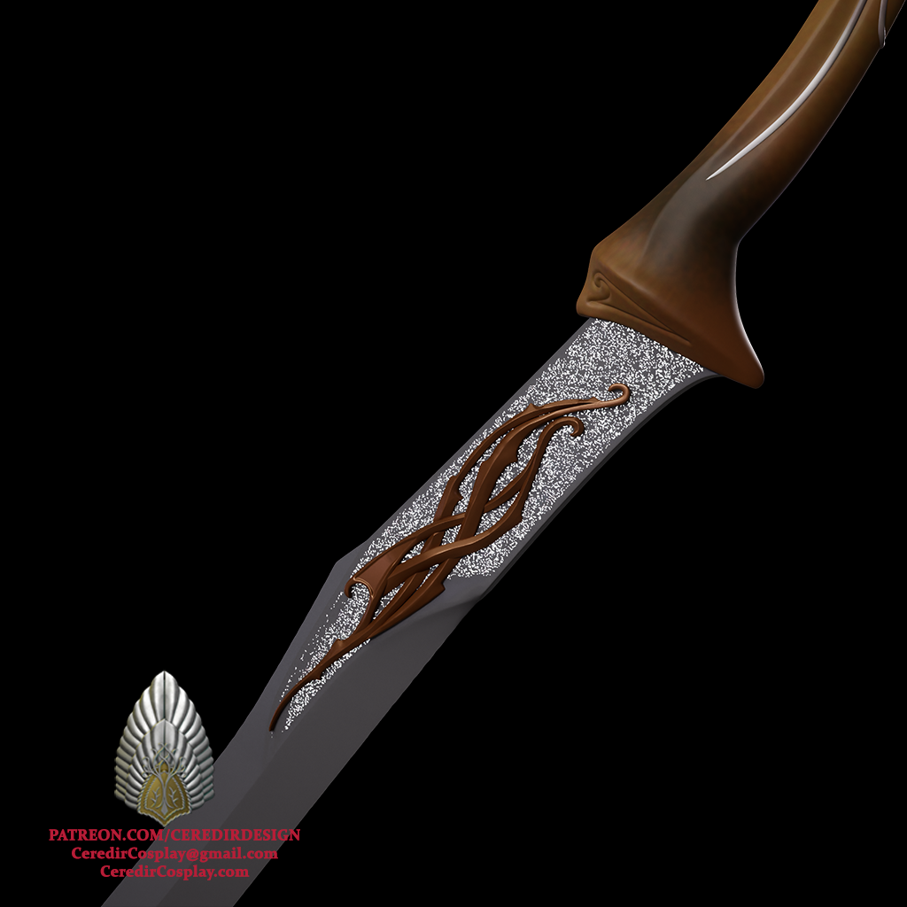 Mirkwood Elves Captain Sword lord of the rings 3D DIGITAL DOWNLOAD