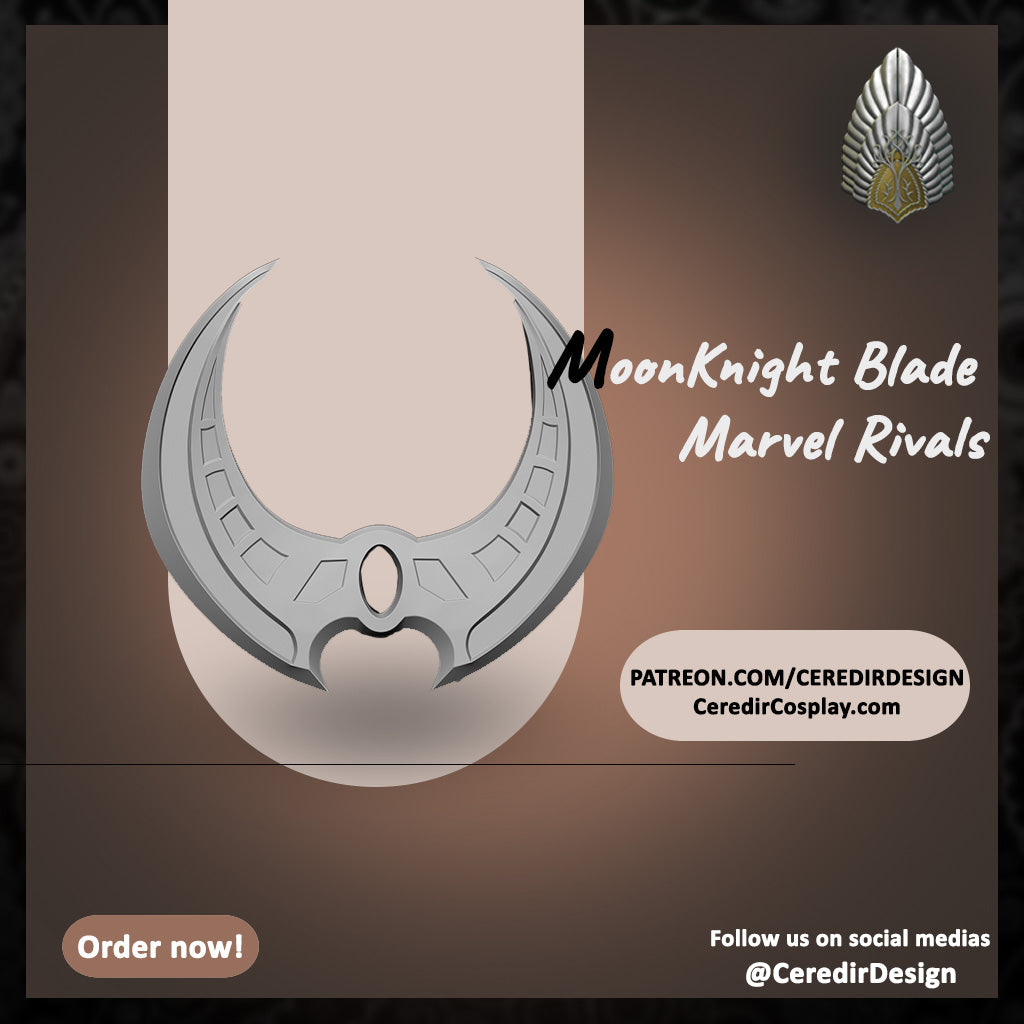 Marvel Rivals Moon Knight Blade 3D DIGITAL DOWNLOAD