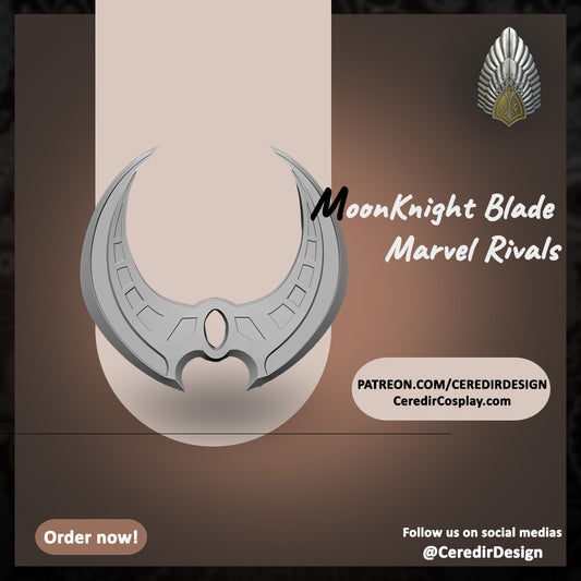 Marvel Rivals Moon Knight Blade 3D DIGITAL DOWNLOAD