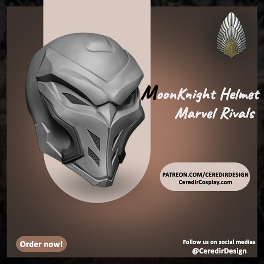 Marvel Rivals Moon Knight Helmet 3D DIGITAL DOWNLOAD