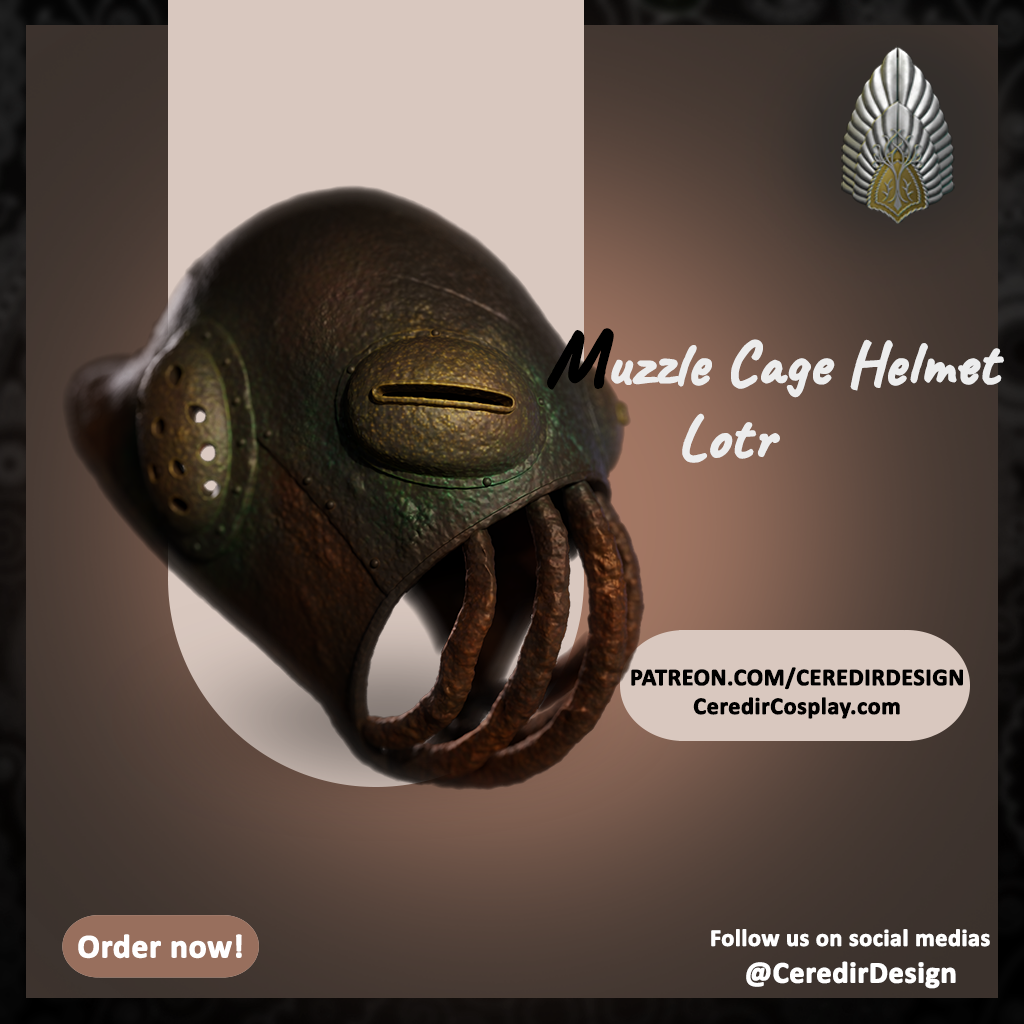 Orc Muzzle Helmet lord of the rings 3D DIGITAL DOWNLOAD