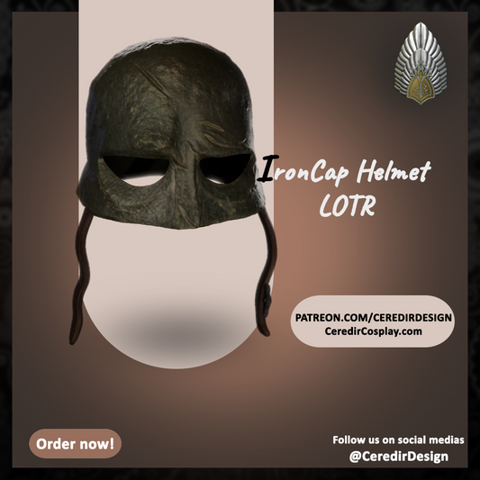 Orc Iron Cap Helmet  lord of the rings 3D DIGITAL DOWNLOAD