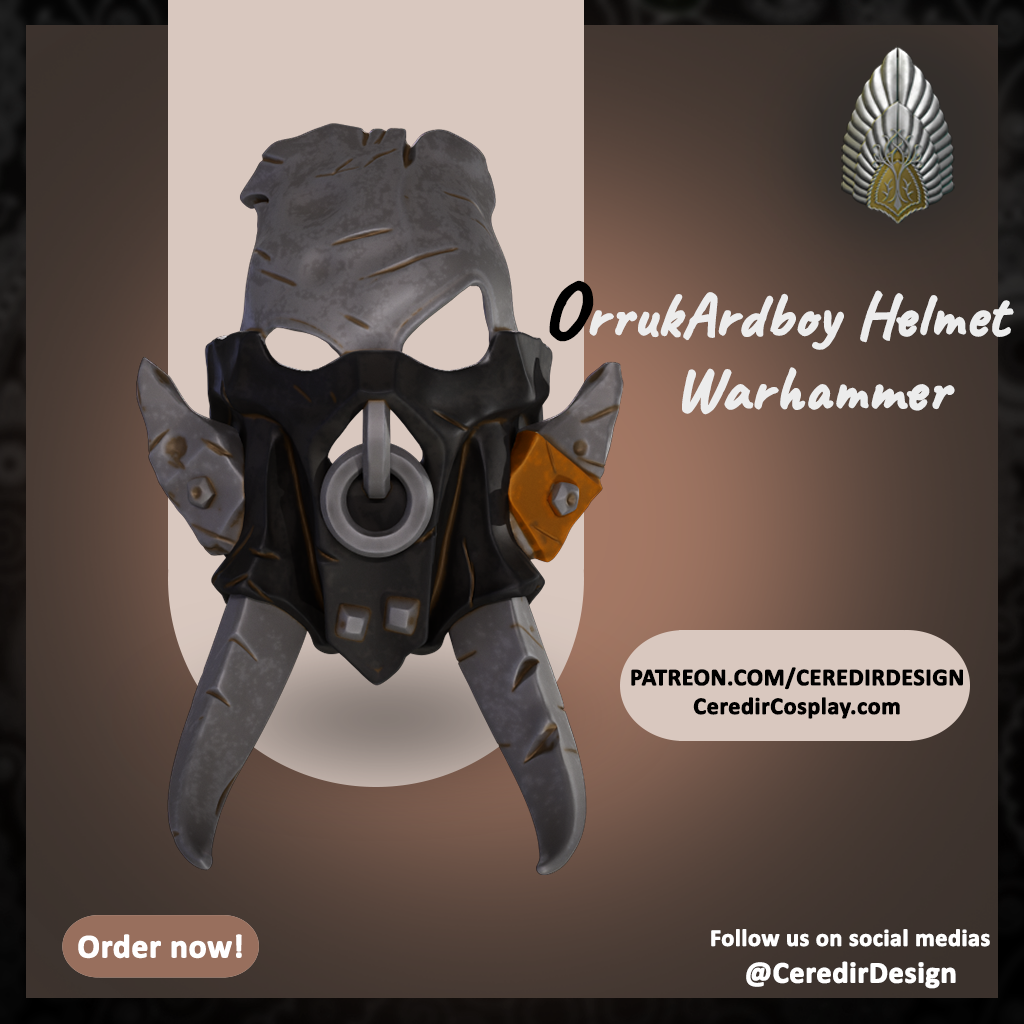 Warhammer Orruk Ardboy Helmet 3d digital download