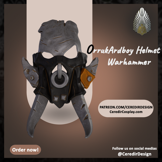 Warhammer Orruk Ardboy Helmet 3d digital download