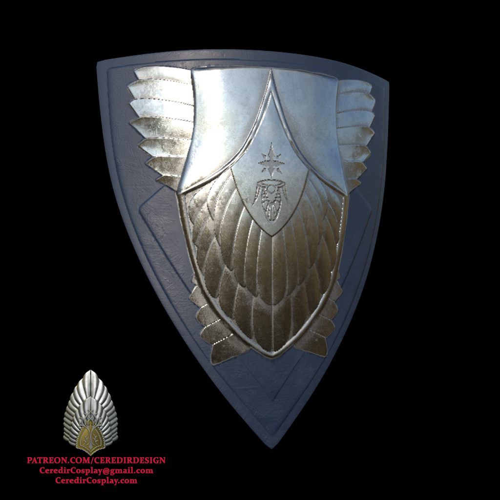 King Elessar Aragorn Pauldron lord of the rings 3D DIGITAL DL