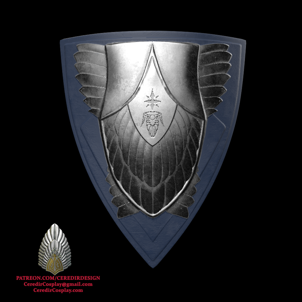 King Elessar Aragorn Pauldron lord of the rings 3D DIGITAL DL