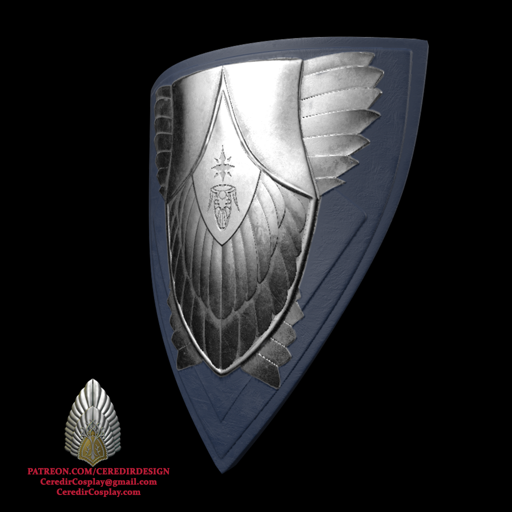 King Elessar Aragorn Pauldron lord of the rings 3D DIGITAL DL