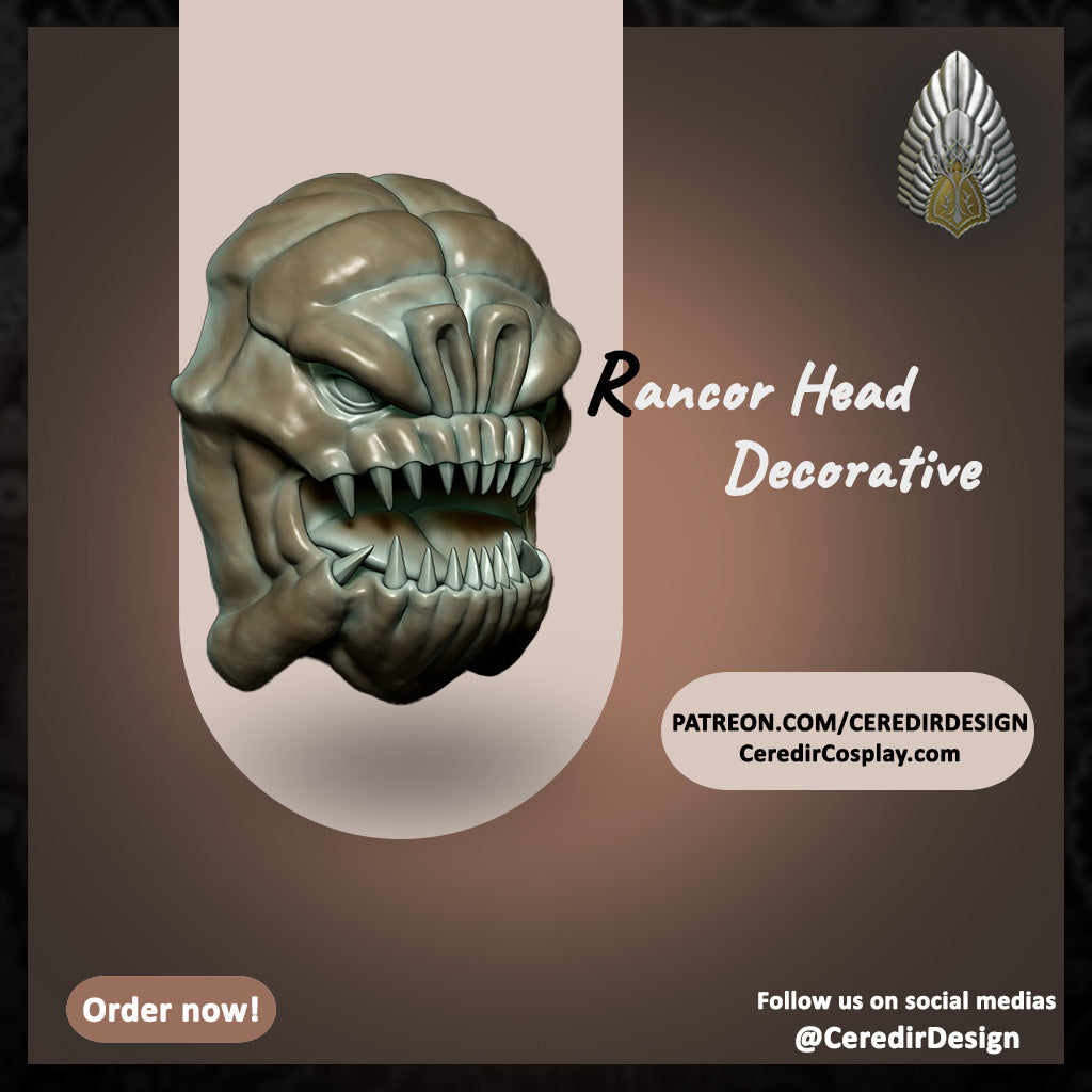 Rancor Door Knocker or Wall mount Star wars 3D DIGITAL DL