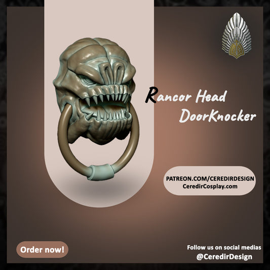 Rancor Door Knocker or Wall mount Star wars 3D DIGITAL DL