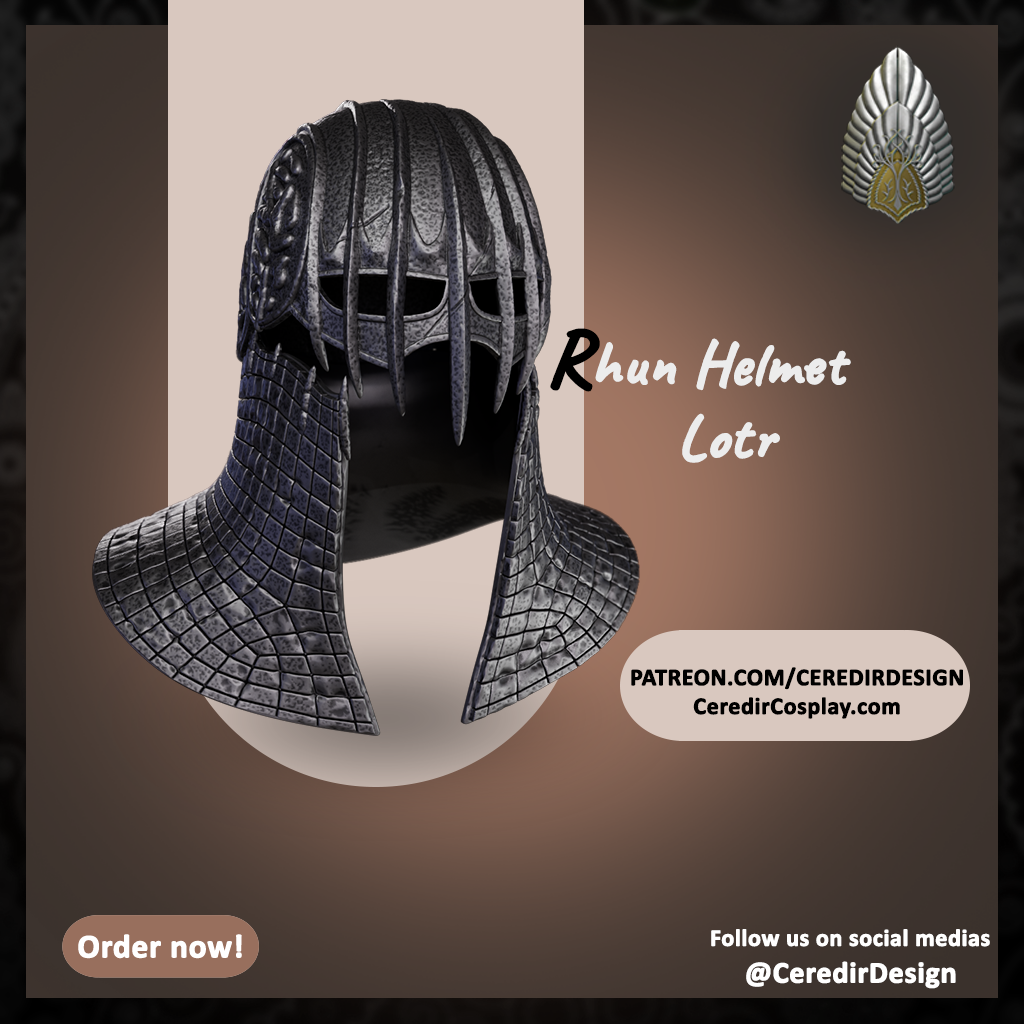 Ring wraith Nazgul Rhun Helmet lord of the rings 3D DIGITAL