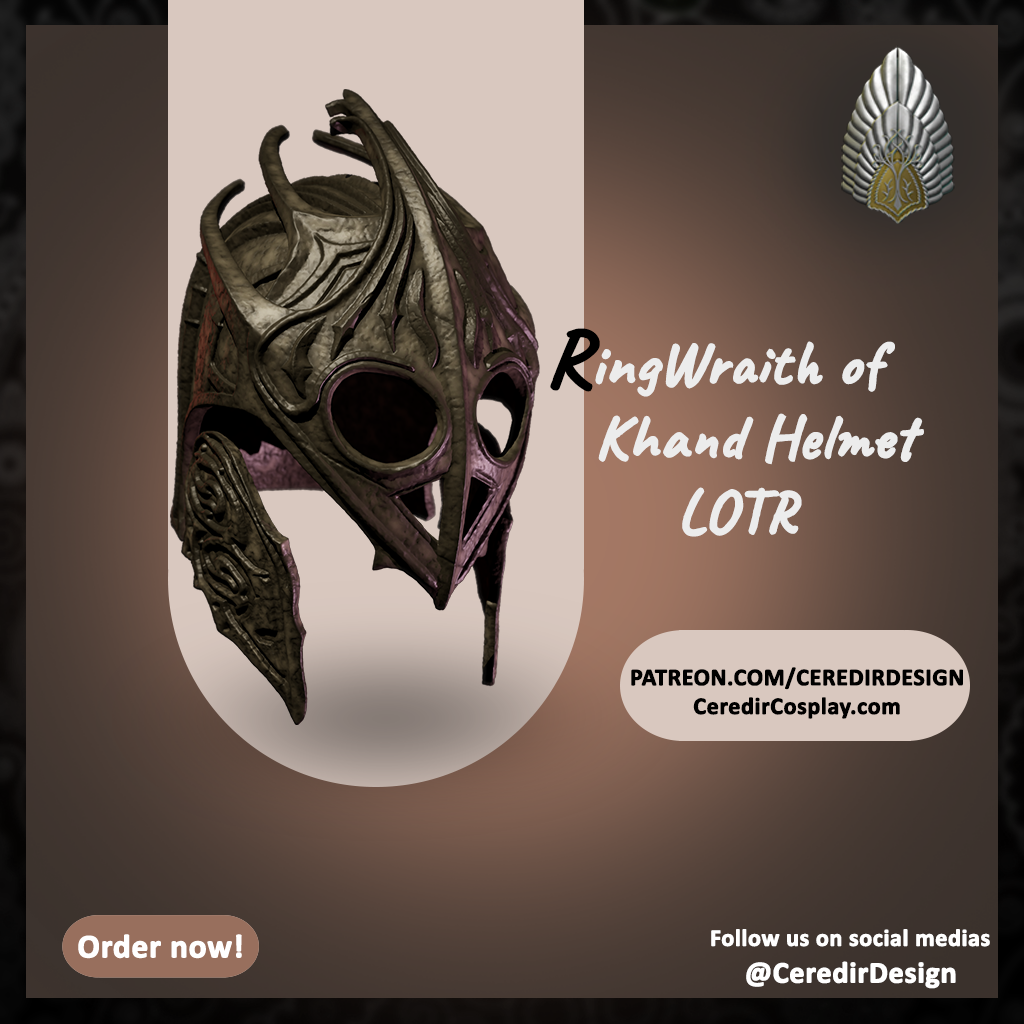 Nazgul Helmet of Khand lord of the rings 3D DIGITAL DOWNLOAD