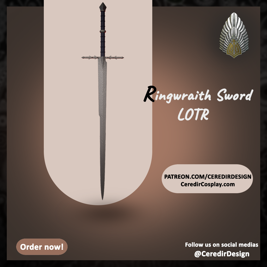 Ringwraith sword nazgul lord of the rings 3D DIGITAL DOWNLOAD
