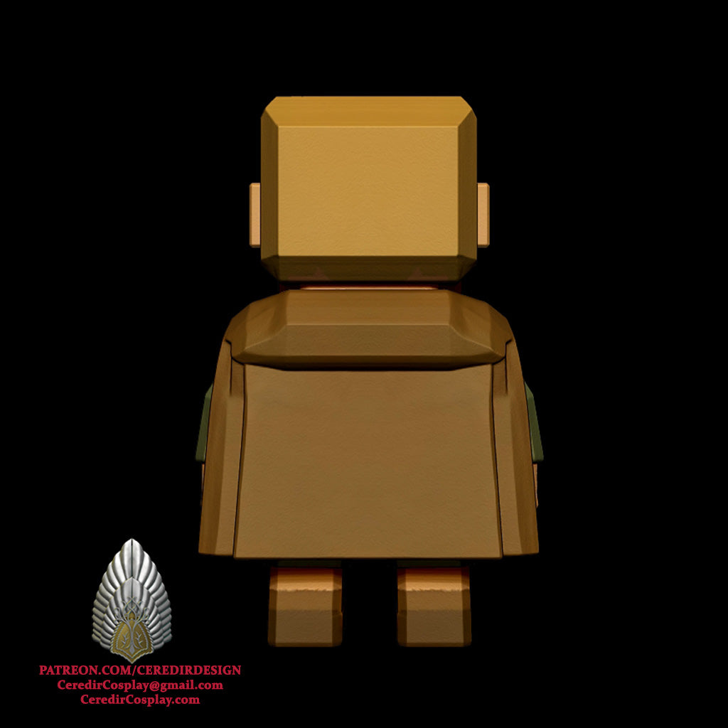 Frodo and Sam Mini fig Minecraft style lord of the rings 3D DIGITAL DOWNLOAD