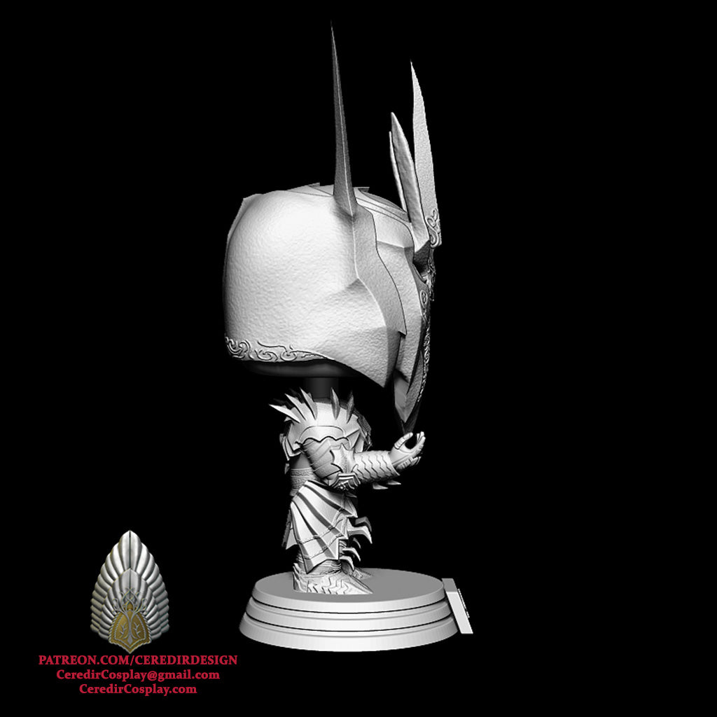 Sauron Pop Inspired Figurine lord of the rings 3D DIGITAL DOWNLOAD