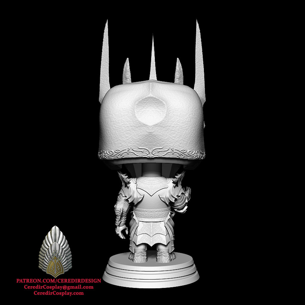 Sauron Pop Inspired Figurine lord of the rings 3D DIGITAL DOWNLOAD
