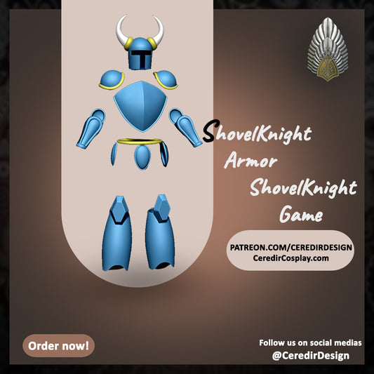 Shovel Knight Full Armour Set 3d Digital download