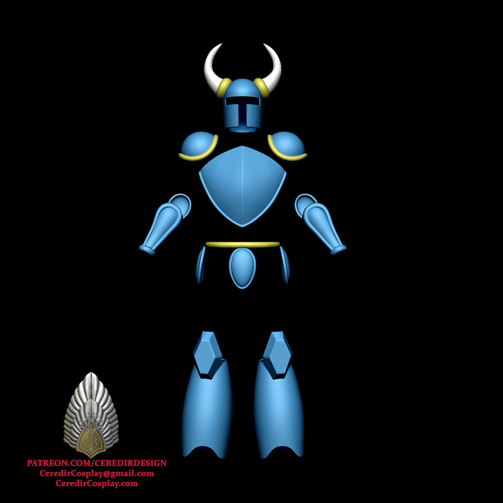Shovel Knight Full Armour Set 3d Digital download
