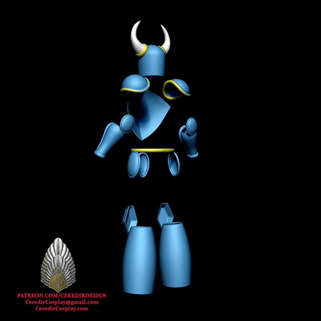 Shovel Knight Full Armour Set 3d Digital download