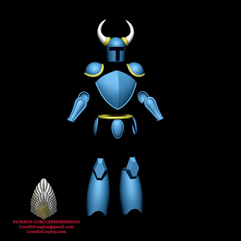 Shovel Knight Full Armour Set 3d Digital download