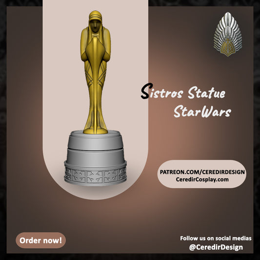 Sith Sitros Statue Star Wars 3D DIGITAL DOWNLOAD