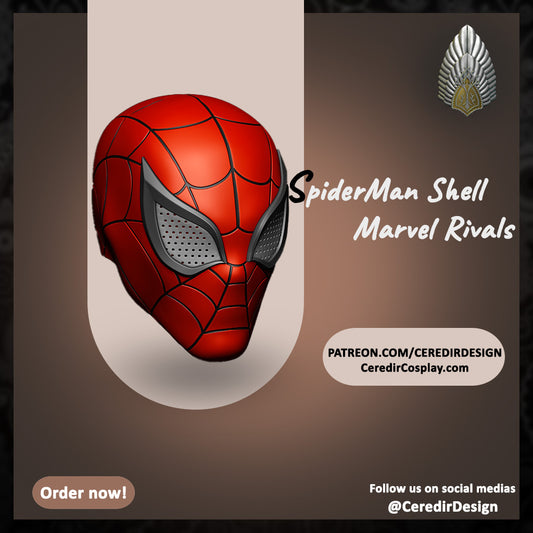 Marvel Rivals Spiderman Shell 3D DIGITAL DOWNLOAD