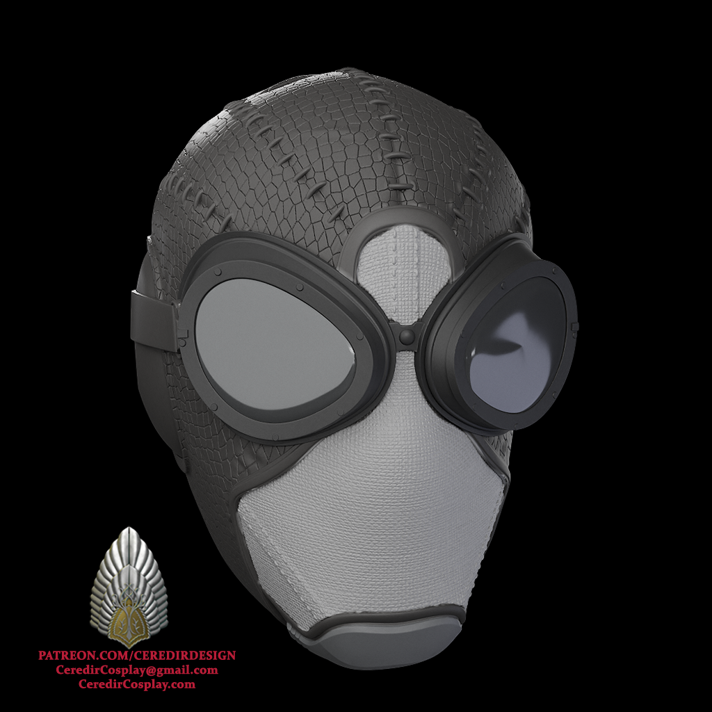 Spiderman Noir Face MAsk 3d digital download