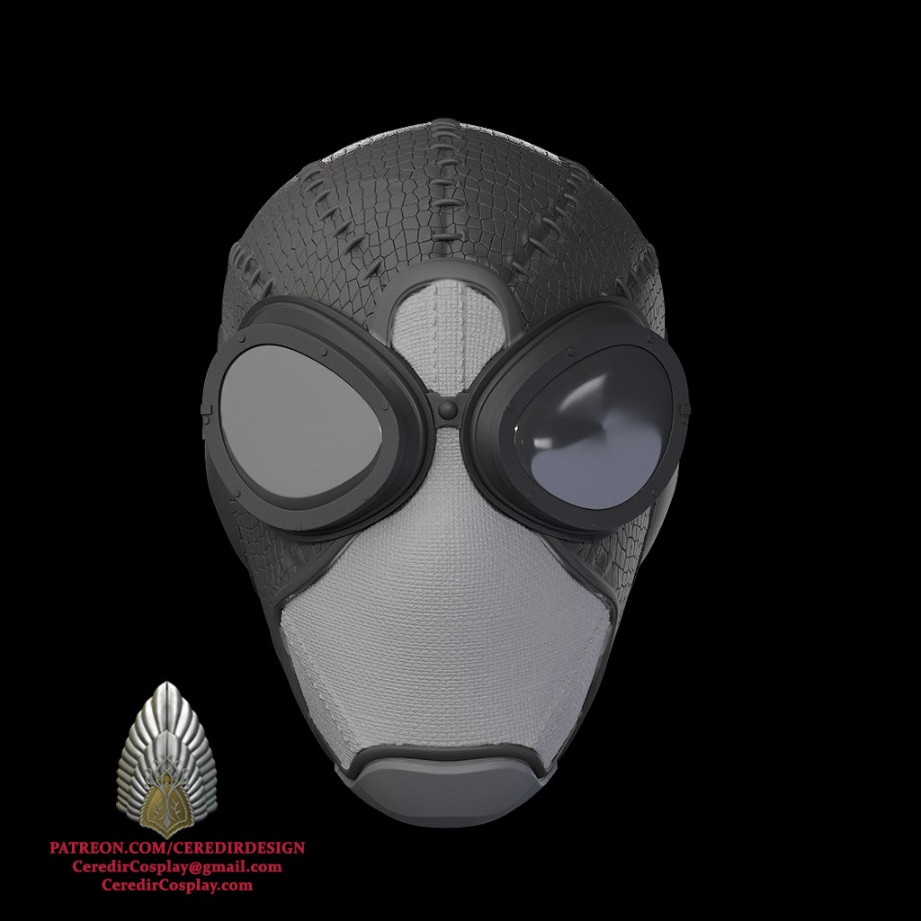 Spiderman Noir Face MAsk 3d digital download