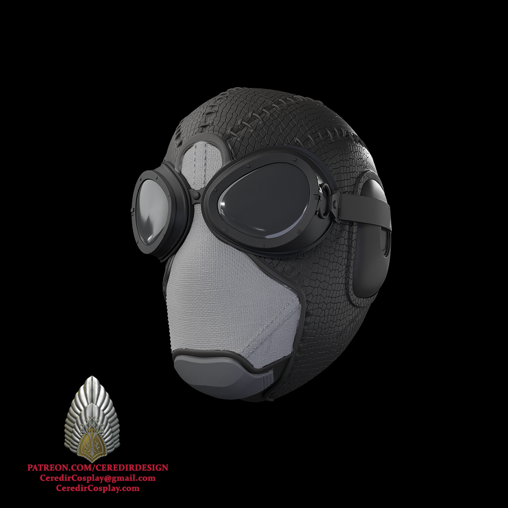 Spiderman Noir Face MAsk 3d digital download