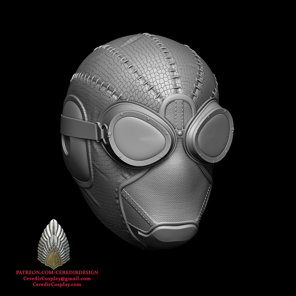 Spiderman Noir Face MAsk 3d digital download