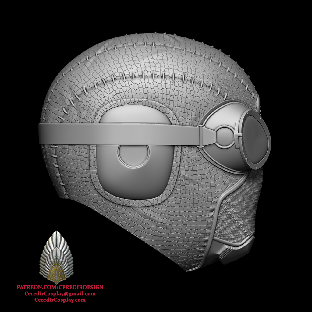 Spiderman Noir Face MAsk 3d digital download