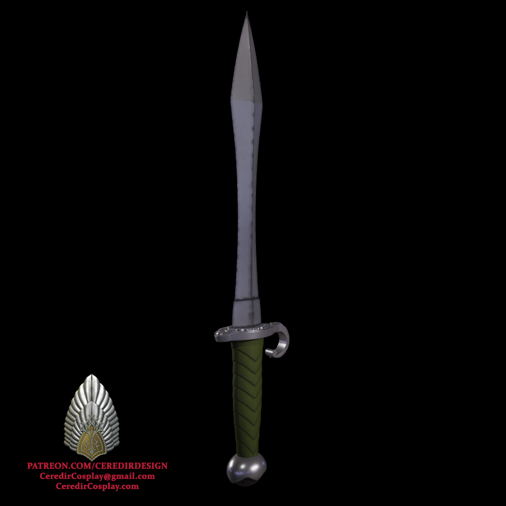 Animated Sting Sword lord of the rings 3D DIGITAL DOWNLOAD