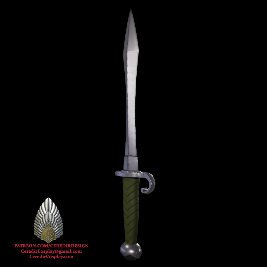 Animated Sting Sword lord of the rings 3D DIGITAL DOWNLOAD