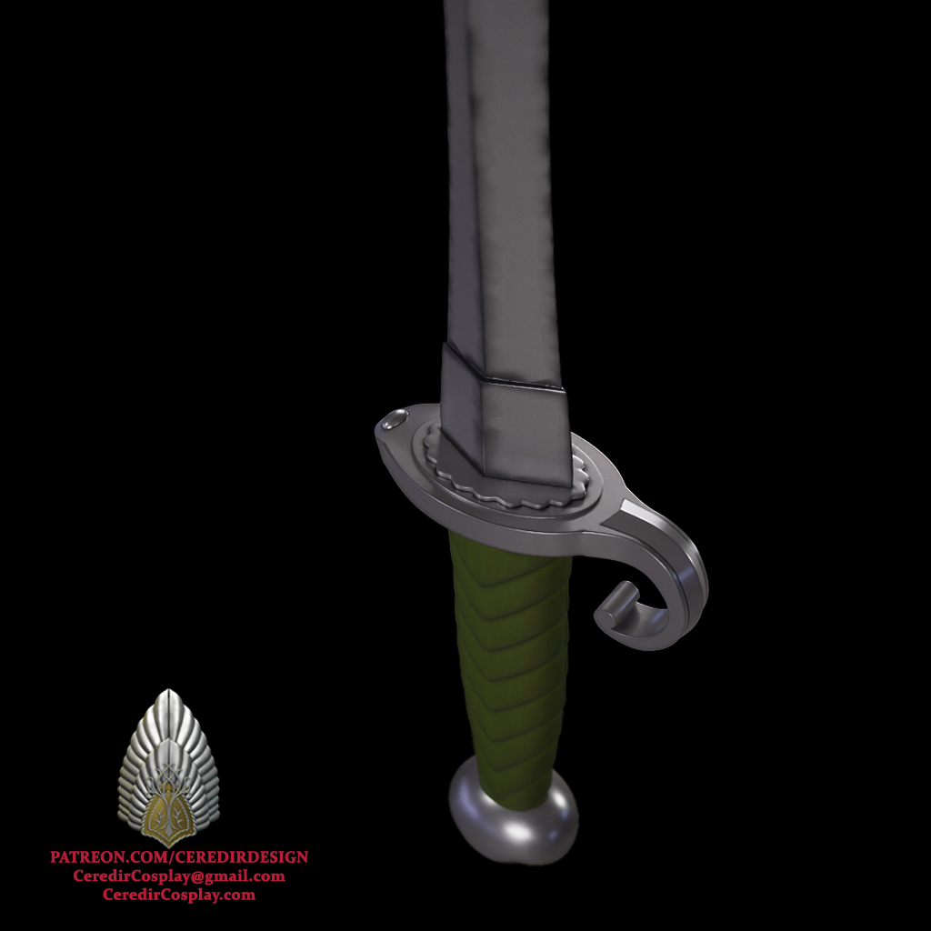 Animated Sting Sword lord of the rings 3D DIGITAL DOWNLOAD