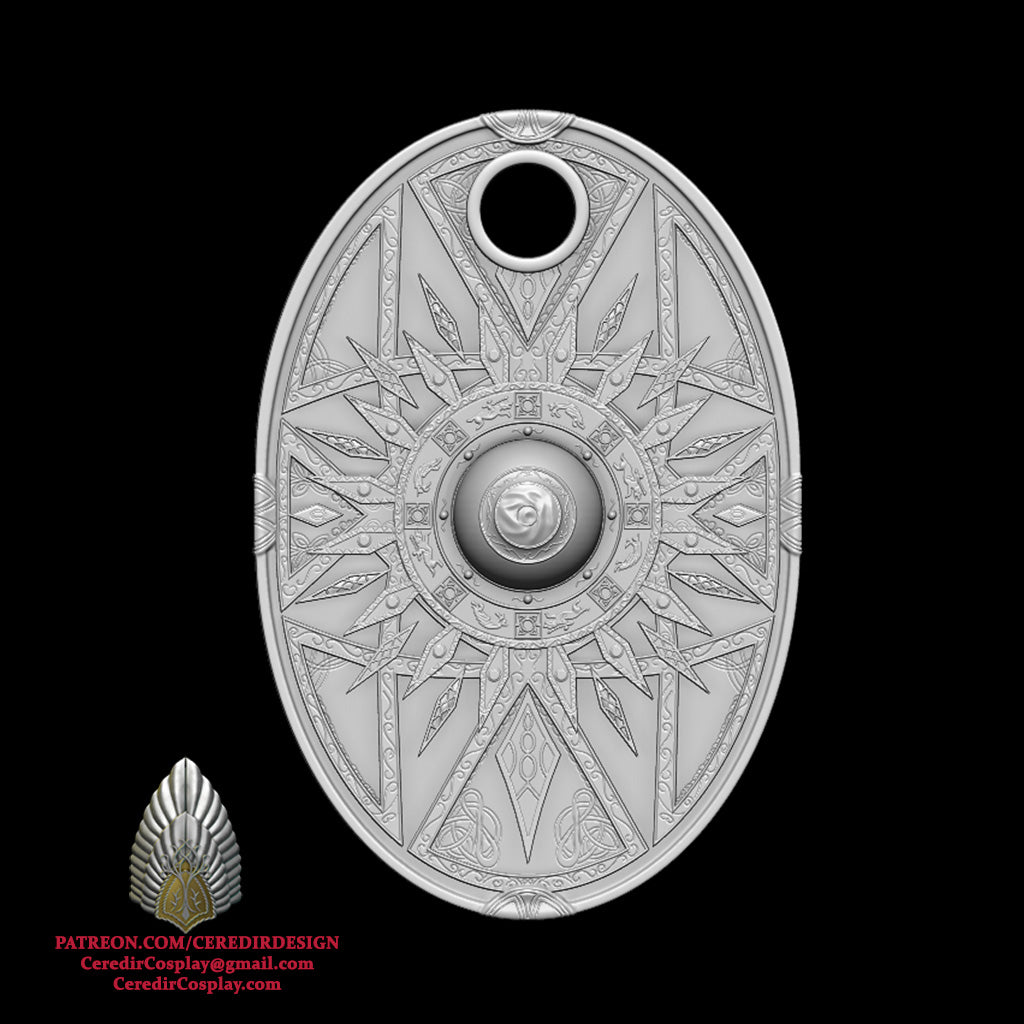 Theoden Earrings lord of the rings 3D DIGITAL DOWNLOAD