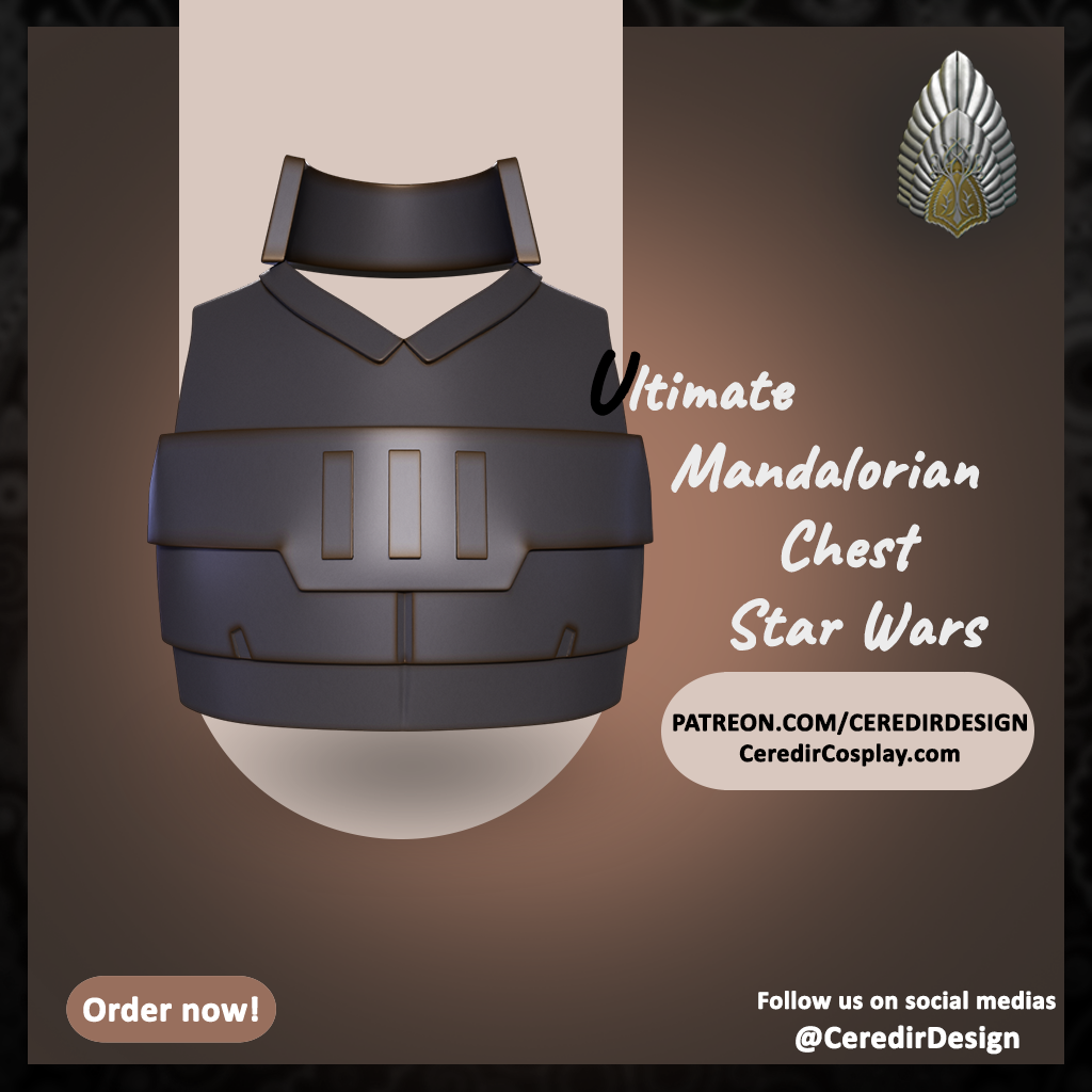 Mandalore the Ultimate Chest Plate Star Wars 3d digital dl