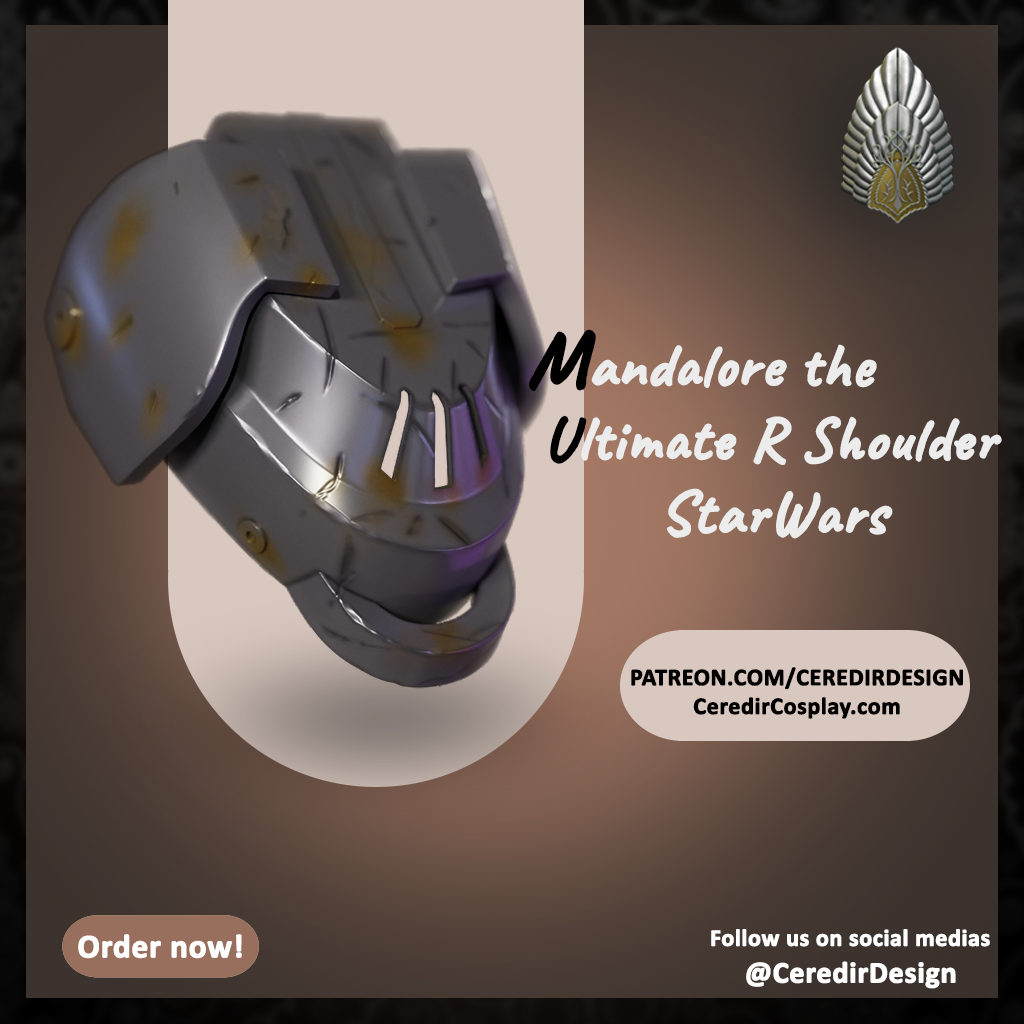 Mandalore the Ultimate Shoulder Star wars 3D DIGITAL DL