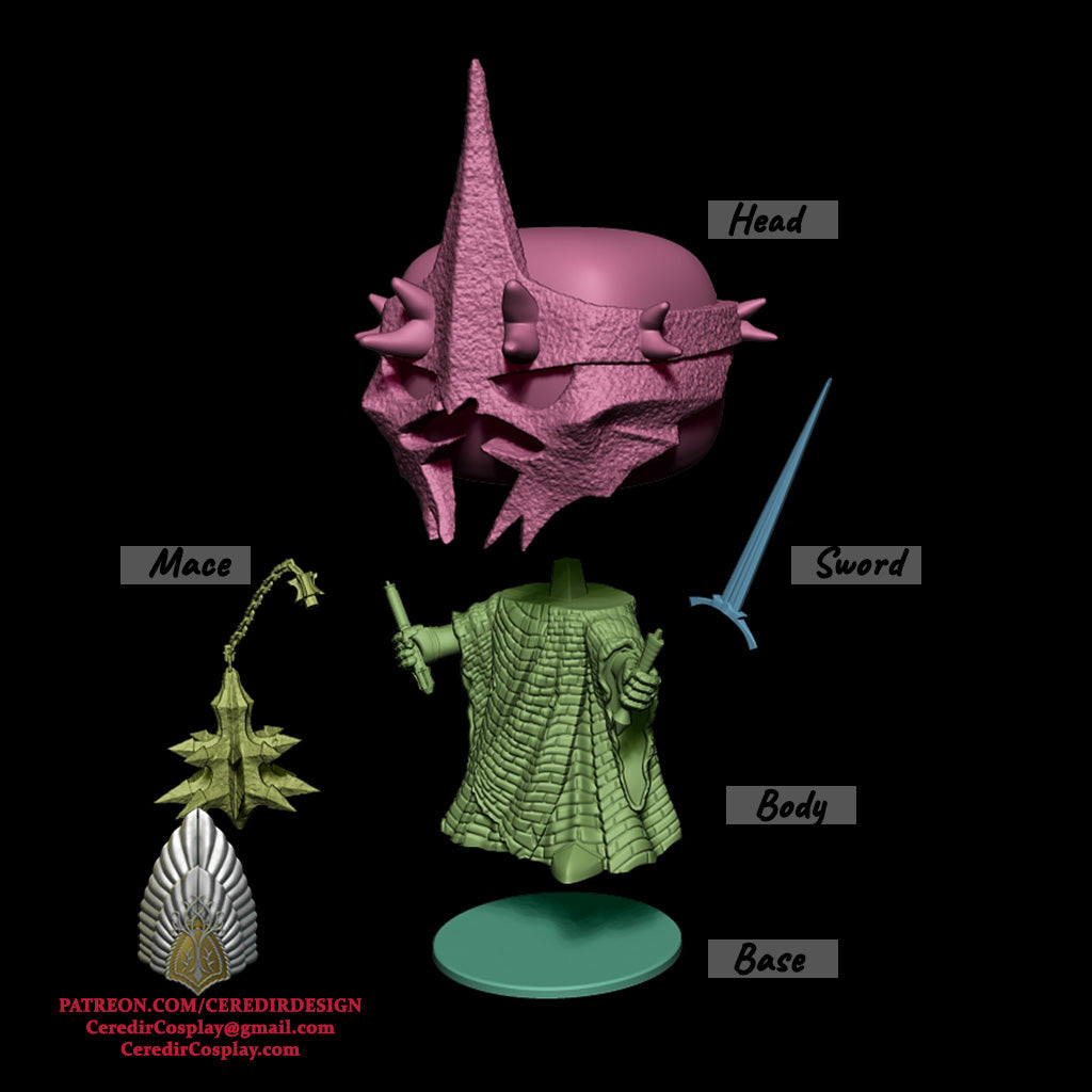 Witch King Funko inspired lord of the rings 3D DIGITAL DL