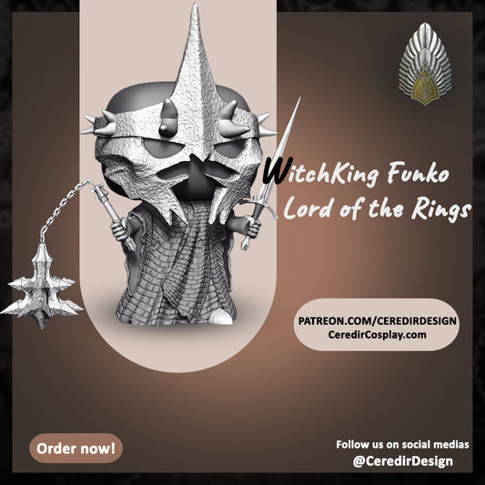 Witch King Funko inspired lord of the rings 3D DIGITAL DL
